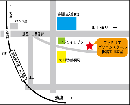 ファミリアパソコンスクール - 地図